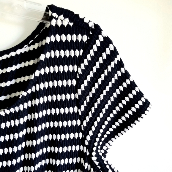 Perceptions navy white shirt waist dress - Picture 4 of 5